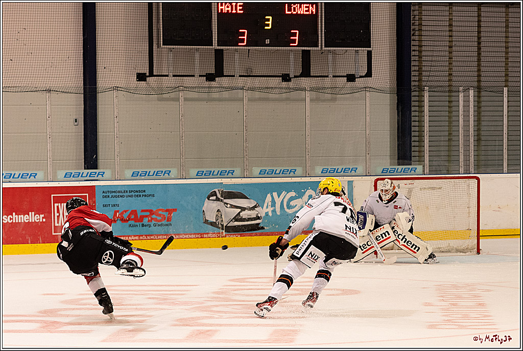 PENNY DEL 1. Testspiel Koelner Haie - Loewen Frankfurt; Koeln, 27.08.2023